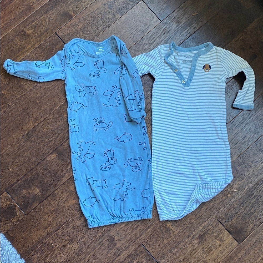 Carter's Blue Animal and Striped Sleep Sacks